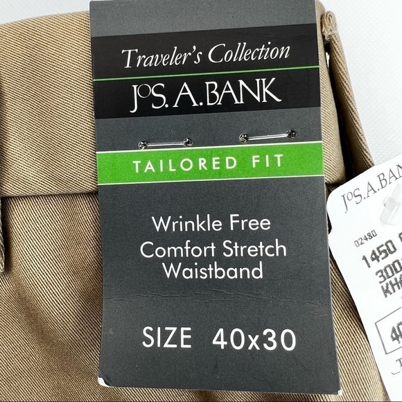 Jos. A. Bank Traveler’s Collection Tailored Fit Wrinkle Free Khaki Pants - Picture 13 of 13